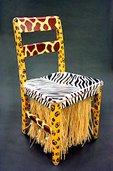Painted Chair: "Out of Africa"