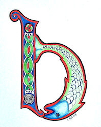 Celtic Illumination letter 'h'